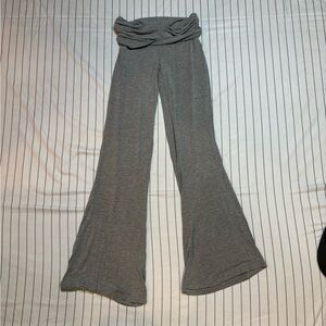 Silence + Noise Urban Outfitters Heather Gray Flare Yoga Pants w/ Foldover Waist